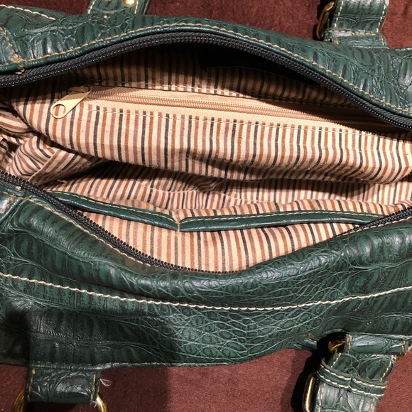 Butterfly Women's Hunter Green/Gold Double -Strap Shoulder Bag/Tote - Picture 10 of 13